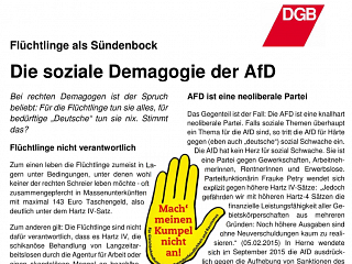 „AfD = ArbeitnehmerInnenfeindlich, fremdenfeindlich, Demokratiefeindlich“