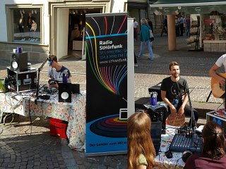 Radiostudio mitten in der Innenstadt